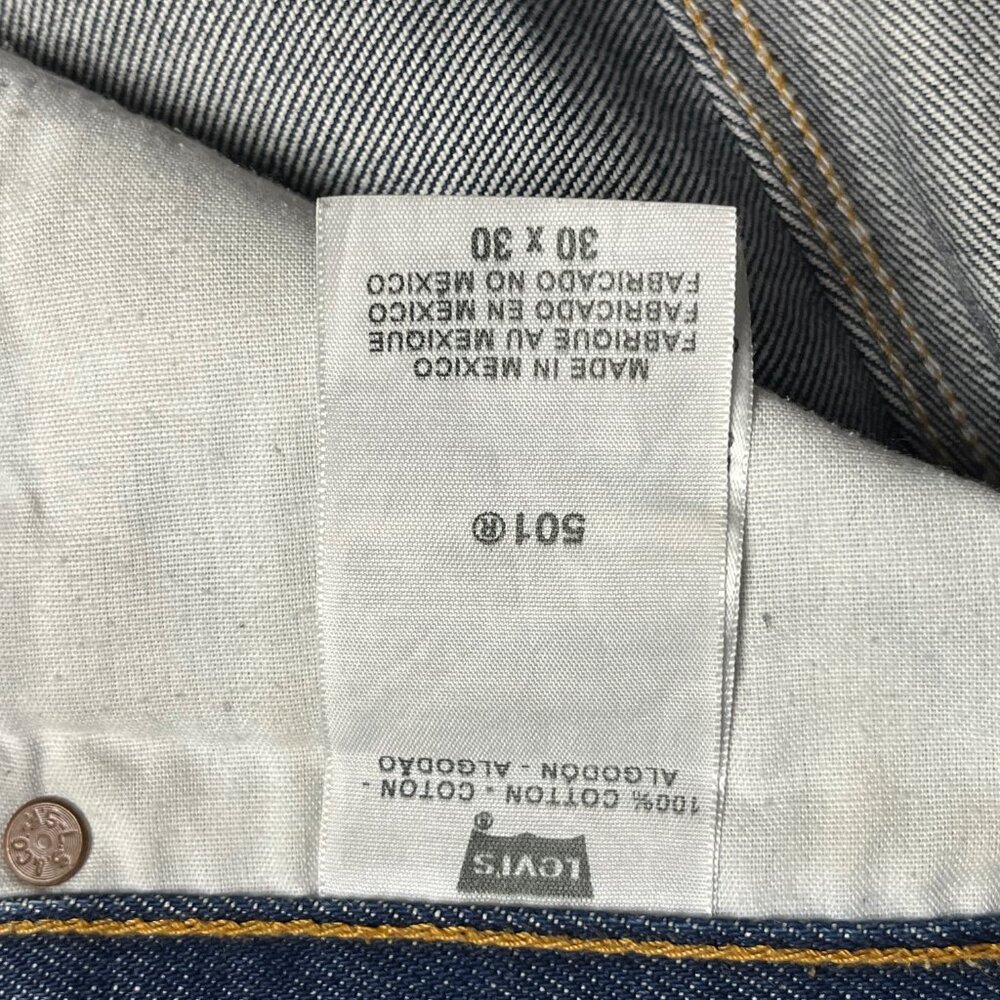 LEVI'S 501 Blue Jeans Pants Denim ((size W30 x L30)) - Picture 8 of 9